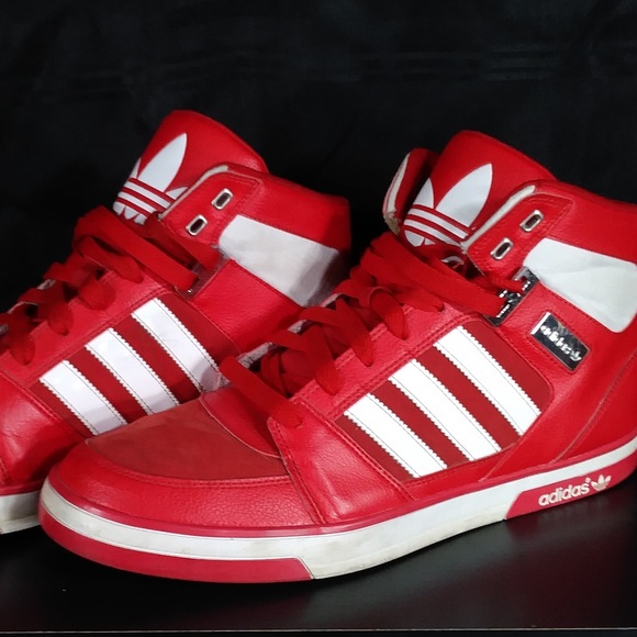 red adidas high tops mens